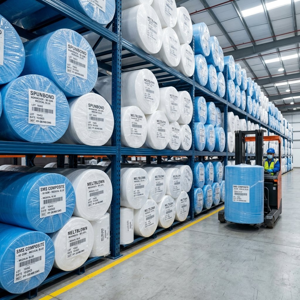Medical Spunbond and Meltblown Textile Rolls