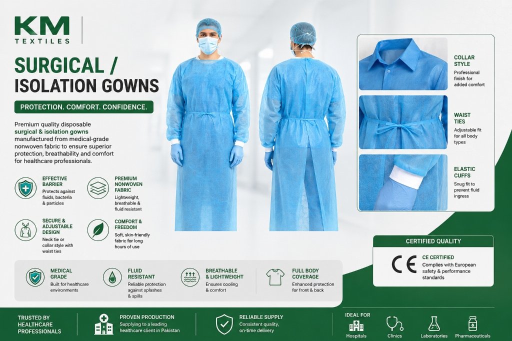 Surgical & isolation gowns